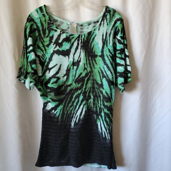 Alberto Makali Loose Knit Tunic Sweater Raglan Sleeve Medium dressy soft EUC - Picture 3 of 10